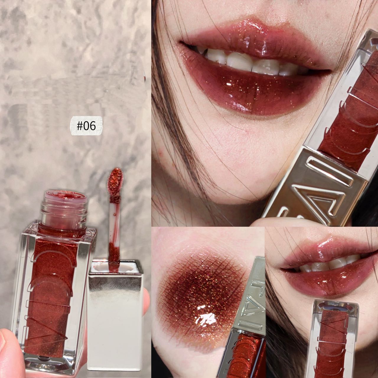 Faiccia Ice Shine Diamant Lipgloss Glans Parel Hydraterend Opvullend Glas Lip Meerdere Sprankelende Kleuren Dagelijkse Make-up