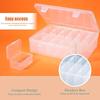 Small Parts Storage Box with 12 Clear Compartments PP Plastic Lidded Organizers Case for Beads Earrings Nail Rhinestones Craft and Desk Accessories