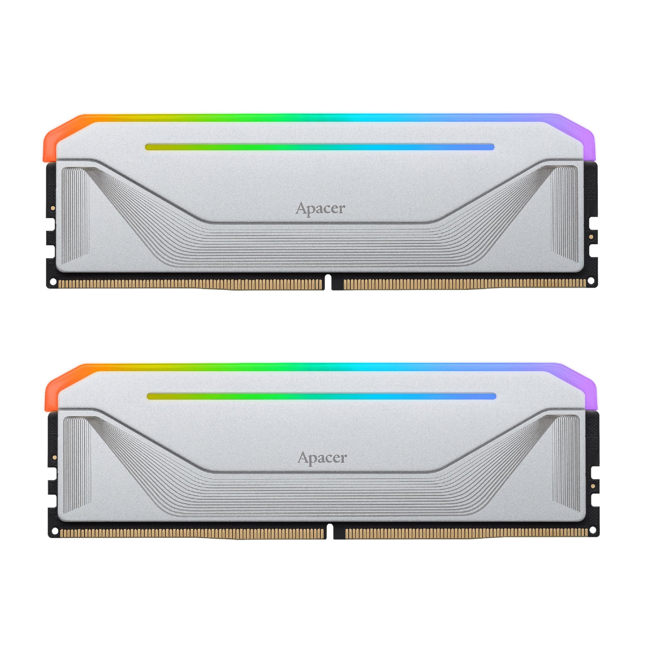 

Apacer Desktop PC Memory 32GB x 2 NOX RGB DDR5 Silver DDR5-6400 AH5U64G64C652NWAA-2