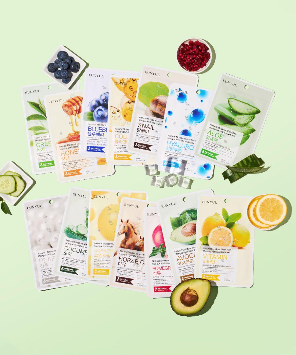 50 Natural Mask Packs (Select 1 of 14 types) 50 aloe sheets