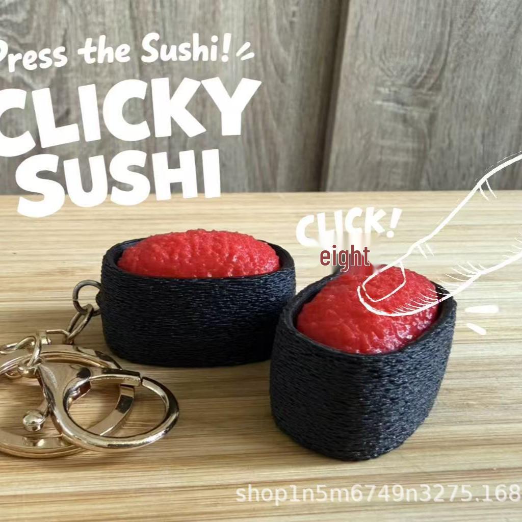

Кейкап Gunkan Sushi с икрой летучей рыбы - 3D-печатная игрушка-антистресс и подвеска для сумки 4*2.5*2.6/14g