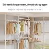 Floor-Standing Clothes Rack: Bedroom Hanger, Retractable Drying Rod, Coat & Hat Rack.