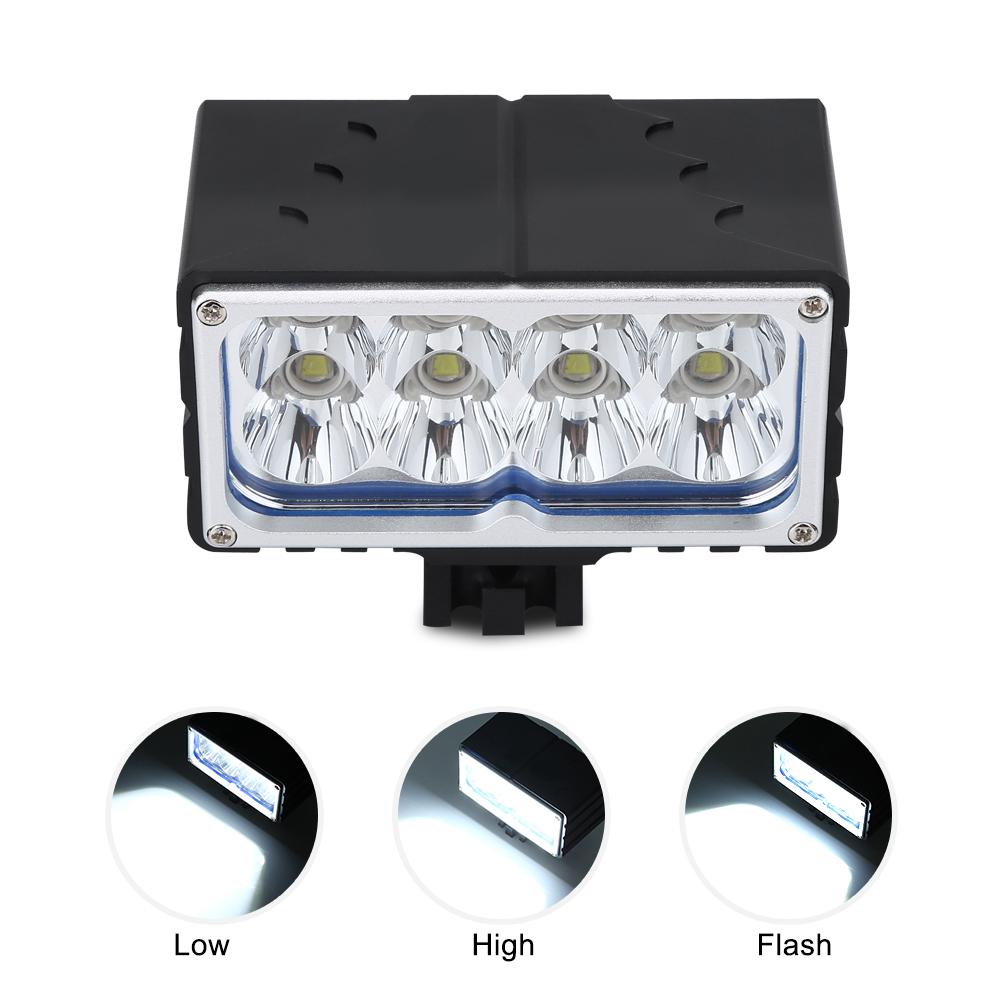Bike LED Bright Front Lamp Rechargeable Bicycle Head Light with 6 X 18650 Battery