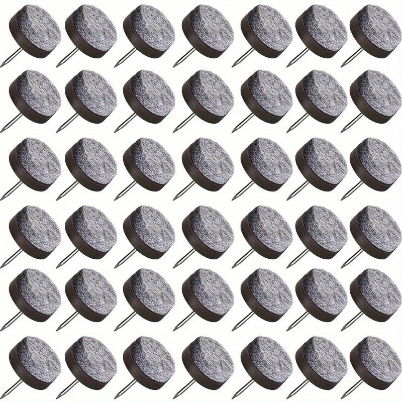 50 Stück Filz-Stuhlbein-Gleiter - 20mm Runde Gleitnägel für Holzstühle & Tische, Weicher Bodenschutz mit Aufbewahrungsbox