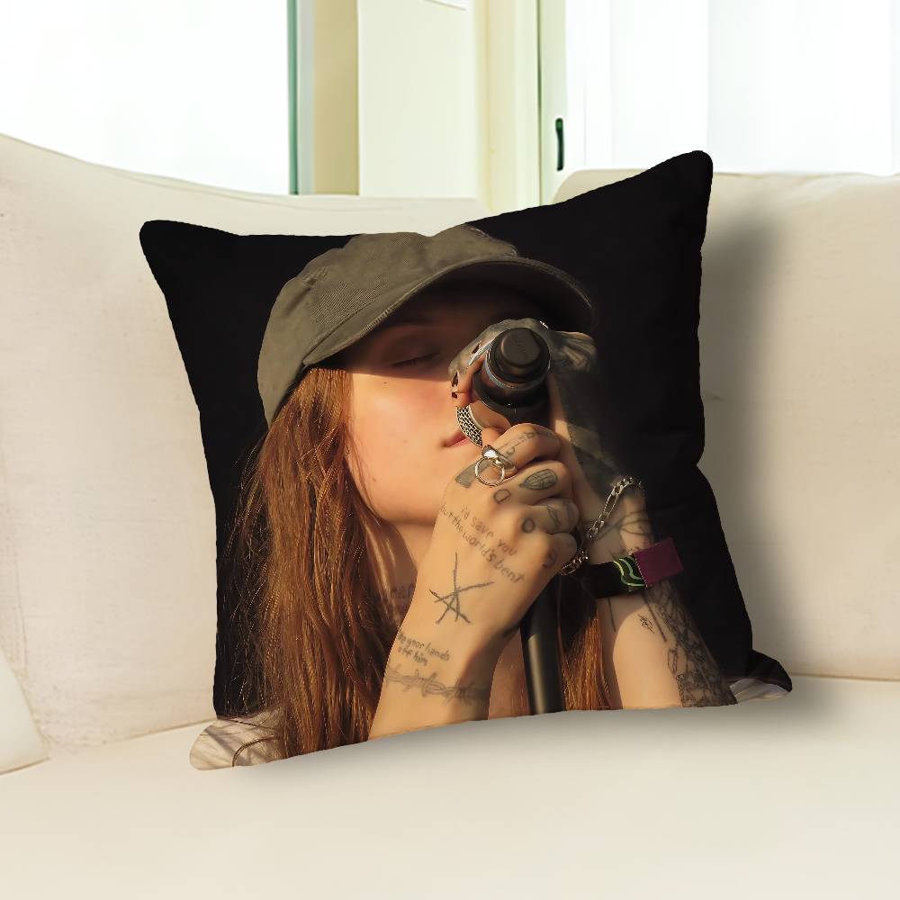 Federe per cuscini E-Ethel Singer C-Cain per Camera da letto Soggiorno Divano Decorazioni per la Casa Copricuscino in Poliestere con Cerniera