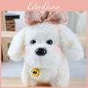 Bell Bow Dog Cute Plush Doll Keychain For Bag Decoration And Gift Collectors