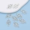 20Pcs Antique Silver Plated Clover Flower Charm Connectors For Jewelry Making Bracelet Findings Accessories Diy