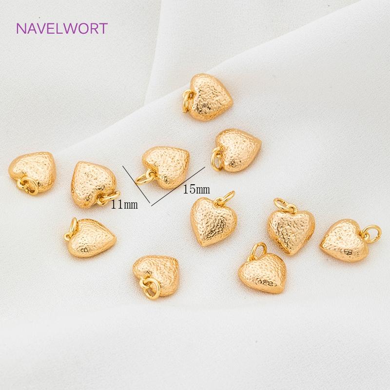 

Simple Heart Shape Charms Pendants 18K Gold Plated High Quality Necklace Pendant Findings DIY Handmade Jewelry Accessories 1 piece
