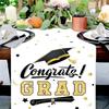 Graduation Table Runner Graduation Decorations 2026 Black Gold Polyester Graduation Table Cloth Prom Grad Party Table Decoration