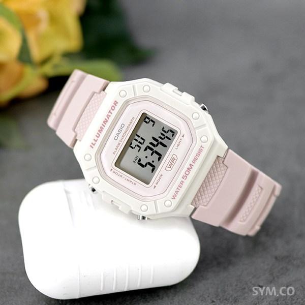 Casio Common Couple Pink Beige Battery Sports Watch