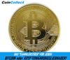 COINCOLLECT Bitcoin Coin Gold Plated Crypto Coin Collector's Coin Gold BTC Coin