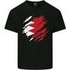 Ripped Bahrain Flag Bahrain Day Football Men's Cotton Shirt-