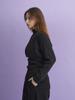 KOOLKITTEN High-Neck Layered Pullover Button Knit Set (Black)