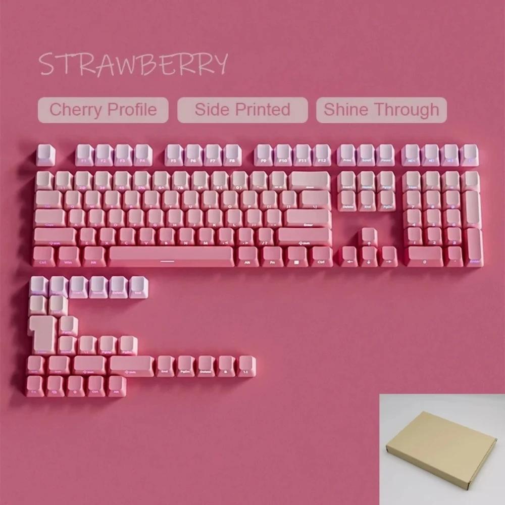 Xiaomi Gradient Keycaps 134 Keys OEM Profile PBT Double Shot Keycap For MX Switch Gaming Mechanical Keyboard Side Printed RGB Key Caps