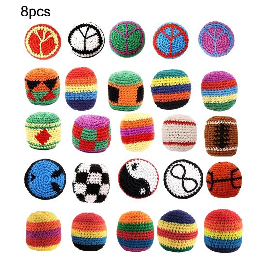 Balles de Jonglage au Crochet pour Enfants, Sacs Doux Tissés à la Main pour Améliorer les Compétences, le Fun, l'Équilibre, les Réflexes, la Coordination, Jeu en Plein Air & Cadeaux de Fête