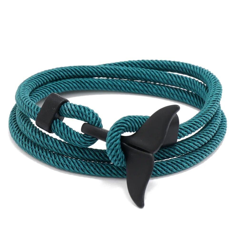 Bracelet ancre série océan, Bracelet queue de baleine pour Couple, ligne Milan, corde tressée, Bracelet étudiant pour hommes et femmes