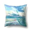 Landscape oil painting printed pillow case home bedroom room decoration office seat living room sofa cushion cover 45x45cm