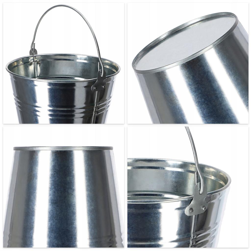 KADAX Seau de jardin Seau en métal galvanisé 10 L