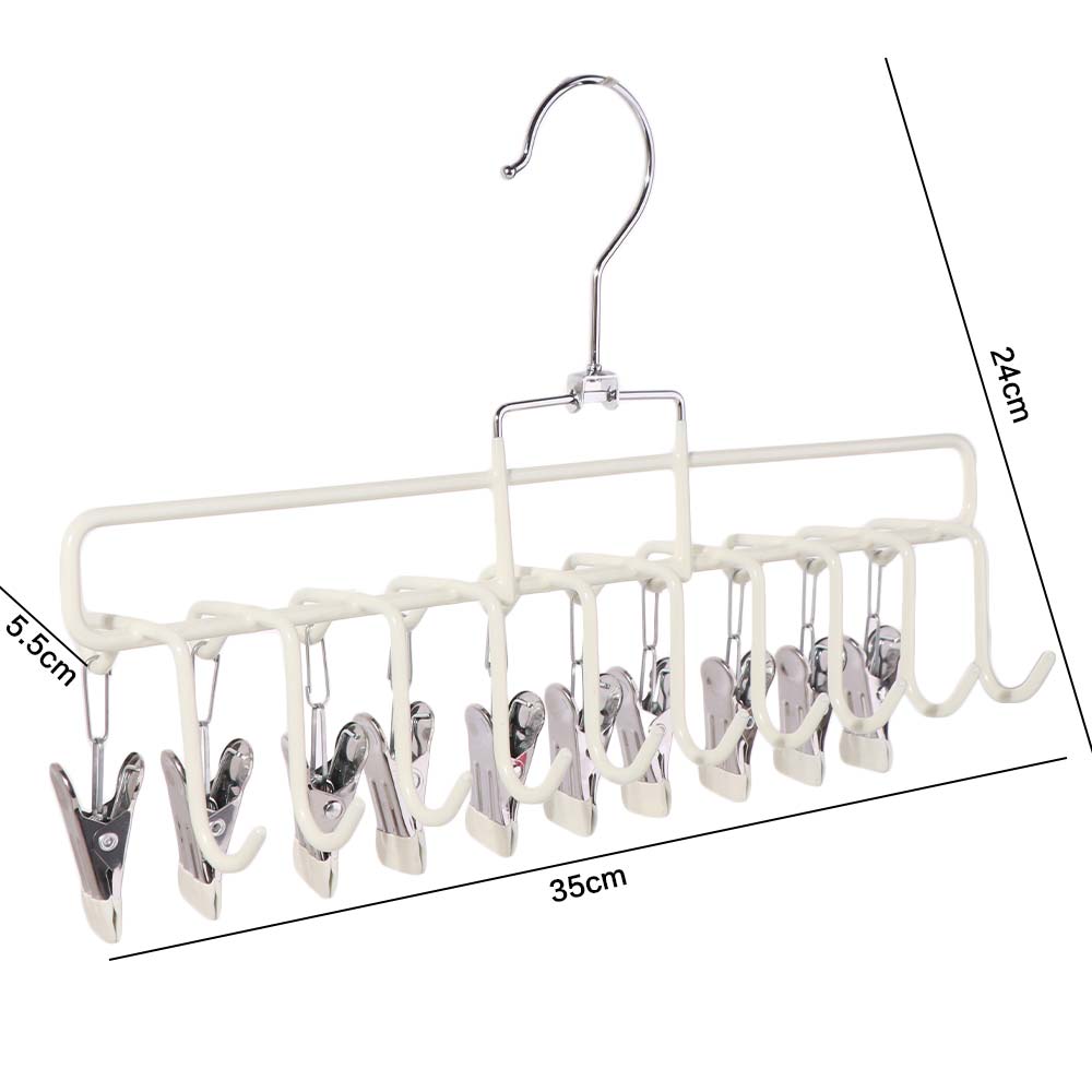 Portable Baseball Hat Organizer Rack 10 Clips Towel Hanger Clip  for Travel