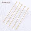 18K Gold Plated Ball Head Pins,Long Stem Beading Pins For Jewelry Making,DIY Craft Jewelry Findings,Earrings Accessories