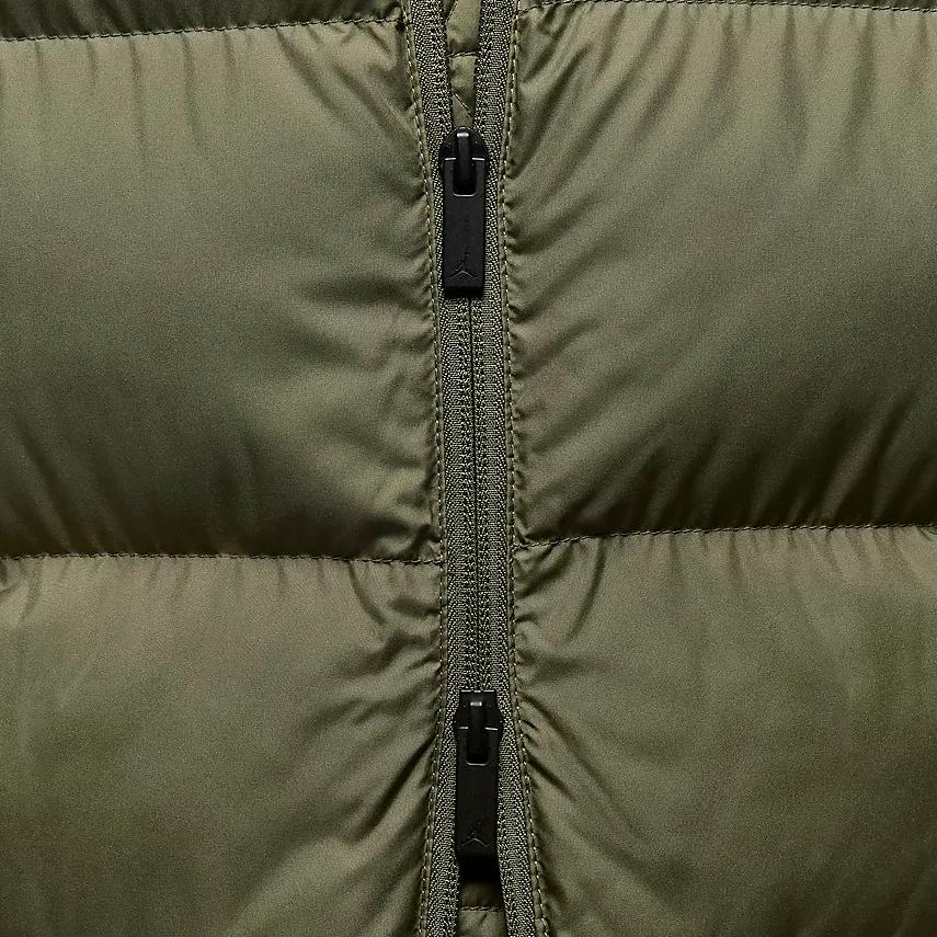 New Jordan Brooklyn Puffer Jacket Men's Medium Olive Green/Black FV7318-222