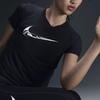 Nike Dri-Fit One Logo Print Comfortable Round Neck Running Short Sleeve T-Shirt Women T-Shirts Black FV6374-010