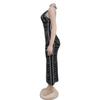 Sexy Figurbetontes Langes Damenkleid mit Strasssteinen
