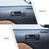 2pcs Interior Door Handle Frame Trim Cover For Ford Mustang 2004-14 Carbon Fiber