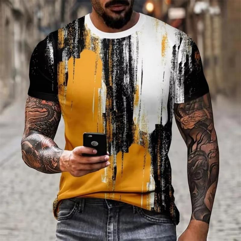 Men's T-Shirt Quick Drying Tops Summer Fashion Street Short Sleeve Tee Shirts 3D Graphic Print Tees Oversized Male Clothing