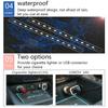 LED Car Foot Light Ambient Lamp With USB Wireless Remote Music Control Multiple Modes Automotive Interior Decorative Lights