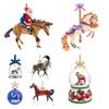 Holiday Ornament Party Cute Christmas Horse Pendant Desktop Gifts Decoration