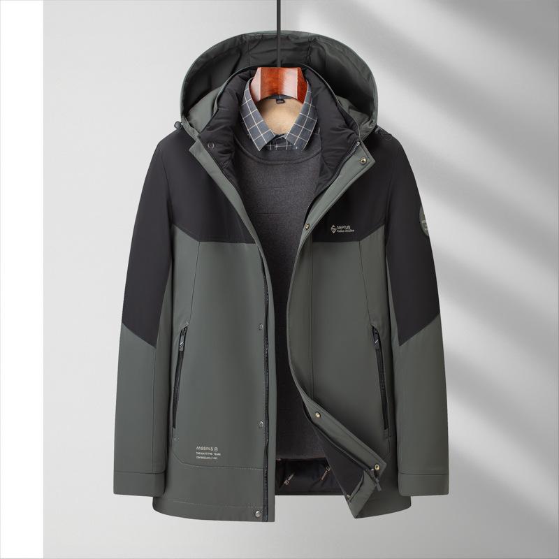 

Мужская куртка-пуховик осень-зима новая теплая контрастная цветная рабочая одежда утепленная утепленная куртка с капюшоном для мужчин 4XL