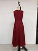 European & American Women's Elegant Solid Color Long Dress - New Fashion, Sophisticated Style.
