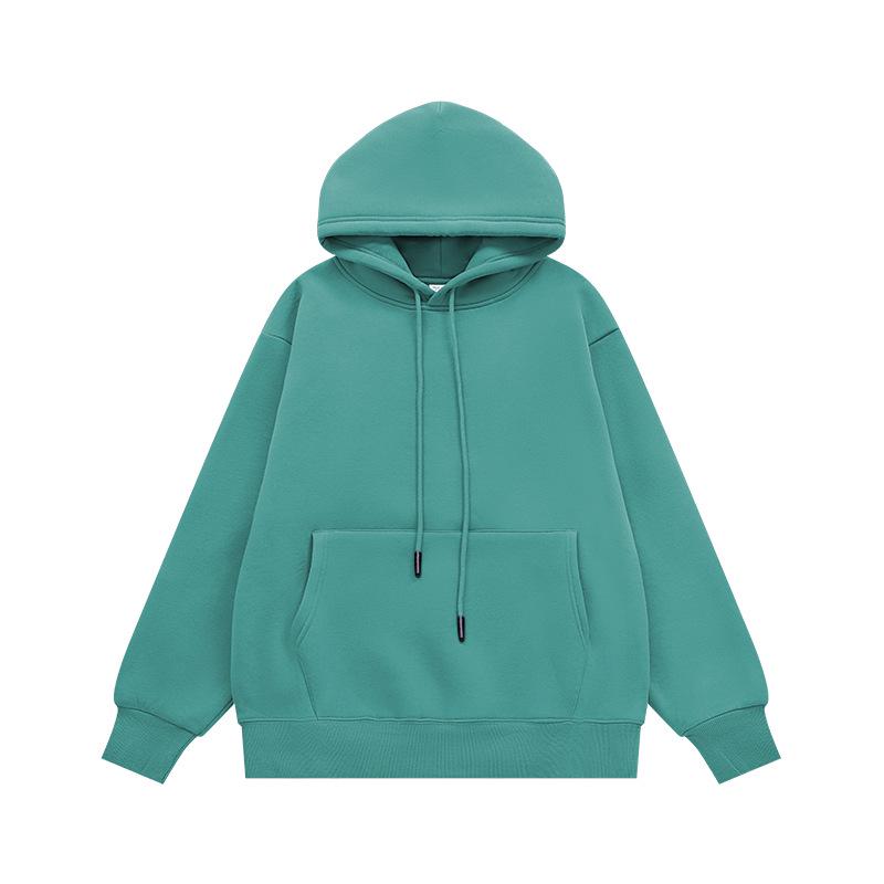 INF Unisex Plush Hoodie | 2024 Autumn/Winter Solid Color Trendy Casual Sweatshirt