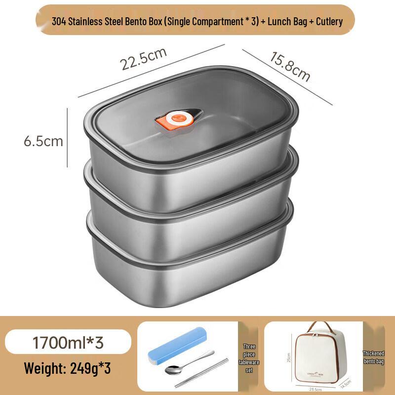 Qiwei 316 Stainless Steel Microwaveable Lunch Box