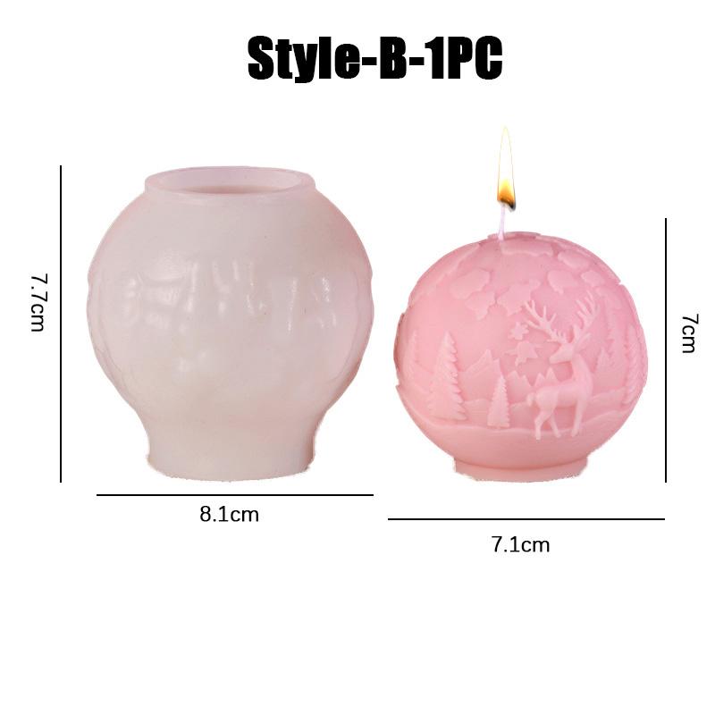 Vánoční koule Aromaterapeutická svíčka Mýdlová forma Růže Květina Dekorace na dort Vonná svíčka Forma Mýdlová forma Řemeslné pekařské nástroje