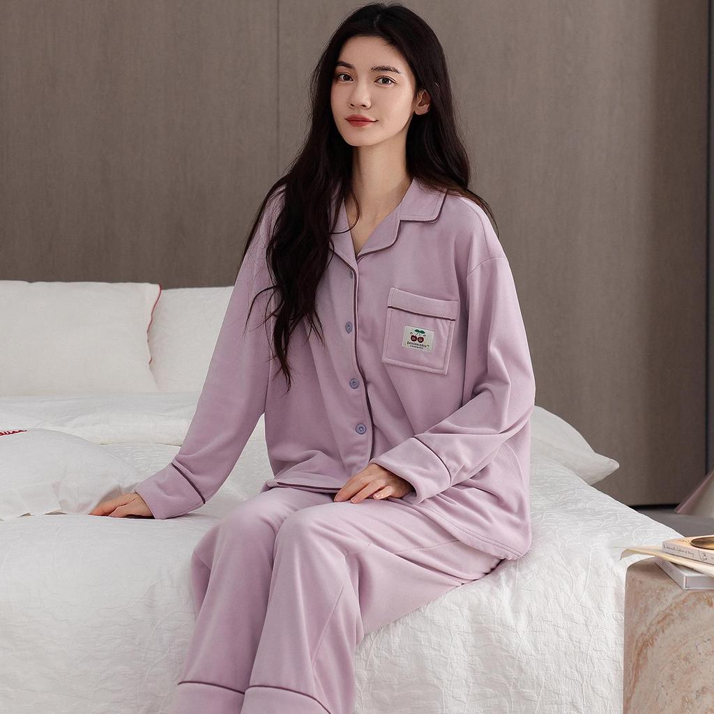 Sea Island Velvet Women's Winter Pajamas - Long Sleeve, Long Pants, Thick Coral Fleece Cardigan Homewear Set