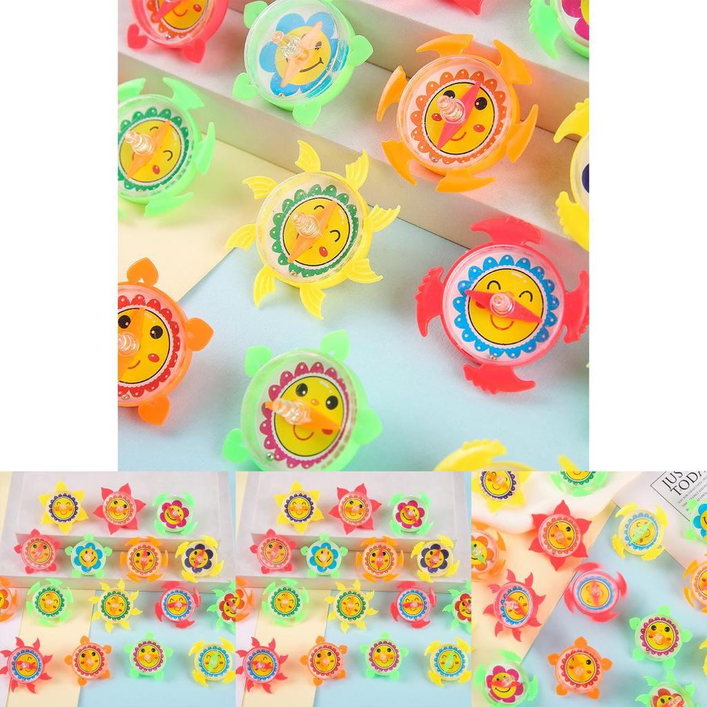 Flower Pattern Compass Mini Plastic Gyro Children Toy For Kids And Students