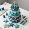 Educational Ocean Crafting Kits 2PCS DIY Quilted Sewing Christmas Tree Kit, Whale+Crab/Turtle+Octopus Marine Theme, Artistic Party Activities for Kids