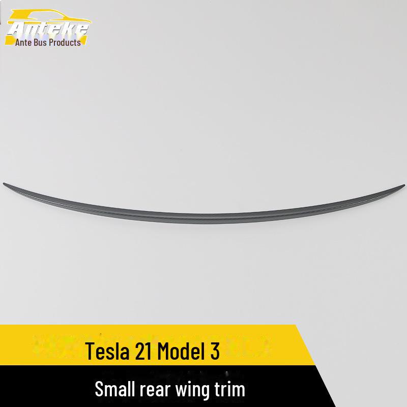 Tesla Model 3 Rear Trunk Trim: Anti-Scratch Tailgate Wing Bright Strip