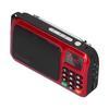 Portable Radio Speaker MP3 Music Player Mini Radio with LED Display Screen and FlashlightRed