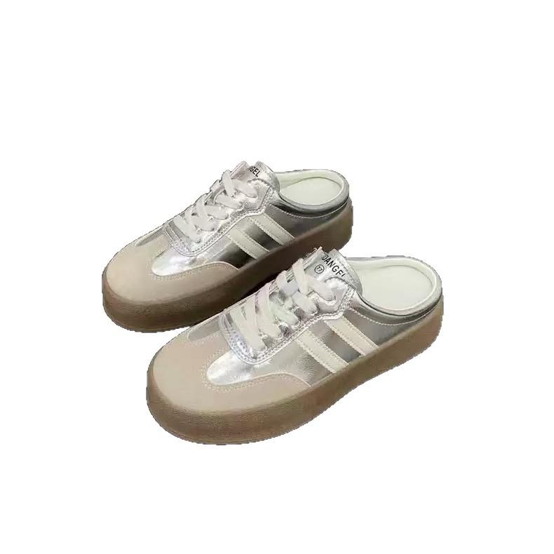 Half slippers women's spring and summer outer wear 2025 new super fire thick-soled bag head slippers lazy one-pedal shoes half-tray shoes