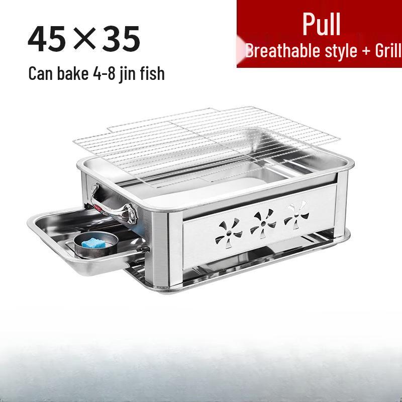 Lantuan Stainless Steel Smokeless Charcoal Grill