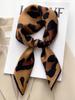 Scarf 70 Cm Leopard Print Scarf for Women Imitation Silk Scarf Fashionable & Versatile Head Wear Clothing Neckerchief