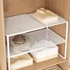 Expandable Closet Shelf Organizer Telescopic Wardrobe Storage Rack No Drill Adjustable Divider for Clothes Shoes Cabinets Home