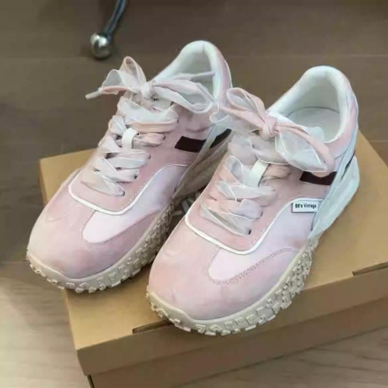Platform Dad Shoes Women's 2025 Spring and Autumn New Inner Height Increase Forrest Gump Shoes Versatile Casual Sports Women's Shoes Breathabl