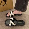 Internet celebrity fashion super fire slippers women summer wear new French flat bottom out beach explosion small fragrant sandals