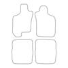 [BLM]FI019 red - Set of velour floor mats to fit Fiat Palio Weekend 1996-2001 - red trim
