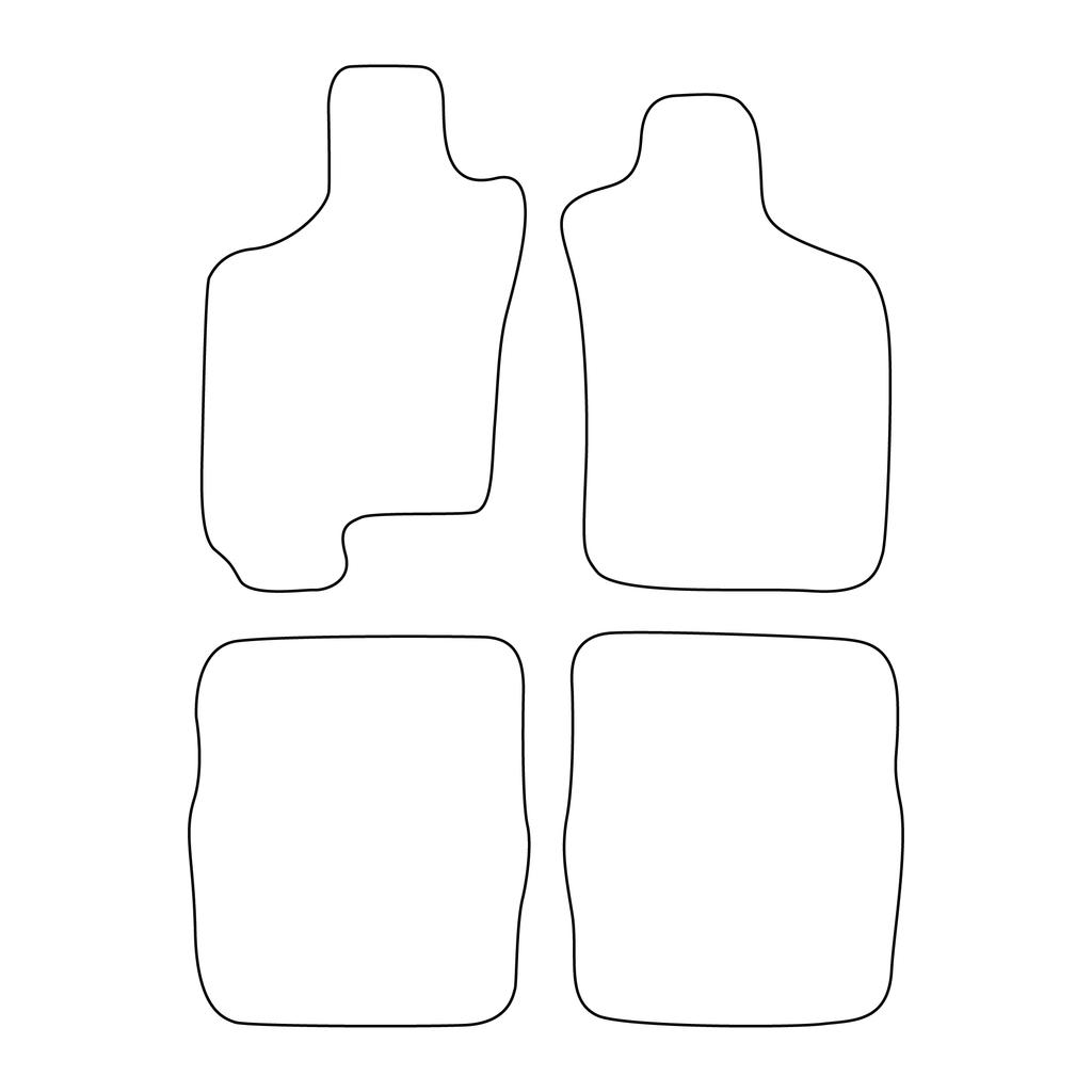 [BLM]FI019 red - Set of velour floor mats to fit Fiat Palio Weekend 1996-2001 - red trim
