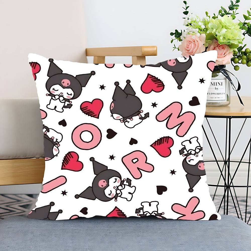S-Sario K-Kuromi Pillow Case Cushion Cover Polyester Pillowcase Decorative Sofa Cushion Pillowcase Home Decor
